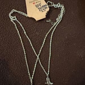 Silver Boot Charm Necklace
